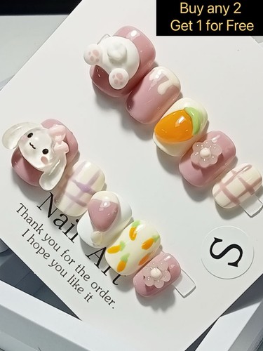Press nails cute bunny - on,