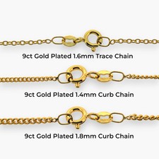 9ct Gold Plated Curb and Trace
