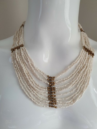 White gold seed bead - white,