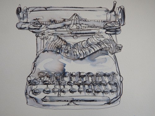 Original hand drawn pen - &, ink