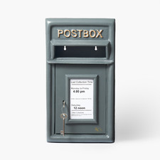 Grey post box - grey,