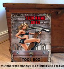 PERSONALISED TOOL SHED GARAGE WORKSHOP VINTAGE METAL SIGN RS42