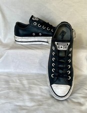 Converse All Star Size 5 ‘smoke Lift’ Platform Leather Women’s Trainers