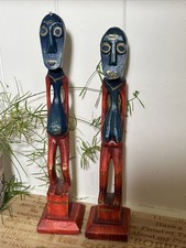 2 Hand Carved & Hand Painted