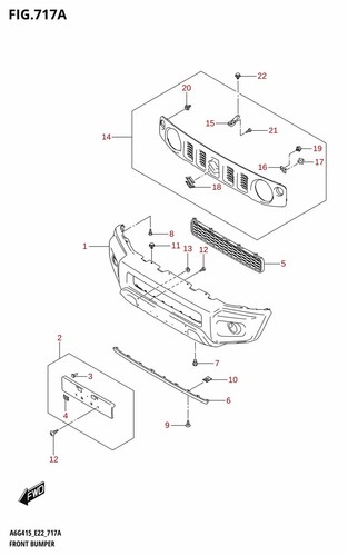 Suzuki genuine garnish - genuine, front