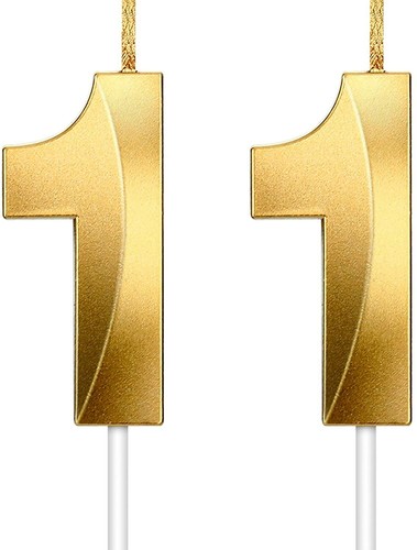 Big 13cm gold number - number, 11
