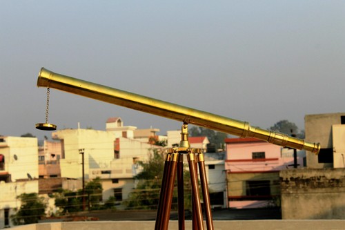 Solid brass nautical telescope - solid,