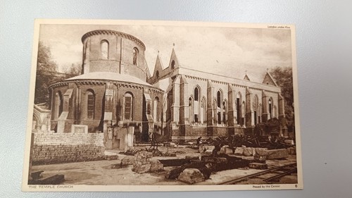 Ww2 postcard bomb - bomb, damage