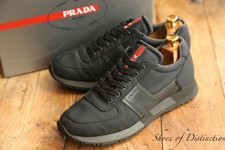 Prada Navy Blue Canvas Leather