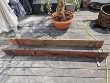 Large Scaffold Board Shelves with Metal Brackets for Mounting