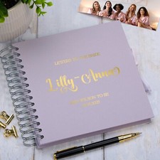 Personalised Elegant Letters To The Bride, Bridal Shower Memory Scrapbook Album
