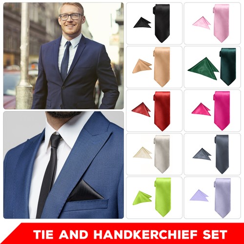 Mens neck slim tie - slim, pocket