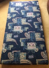 Hymer motorhome rear 2m x 1m mattress and blue patterned cover from B524