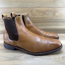 Allen Edmonds Mens Boots 11.5 D Liverpool Brown Leather Chelsea Walnut