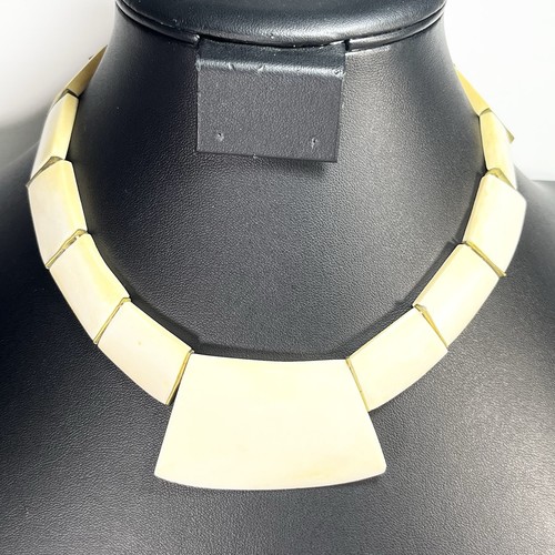 Bone choker necklace - bone,