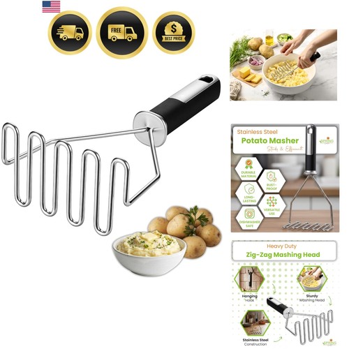 Stainless steel potato masher - stainless,
