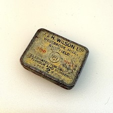 Vintage J & H Wilson Snuff Tin Westbrook Mill Sheffield, Advertising Collectible