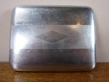 Nice vintage  Chrome Art Deco cigarette case business card holder #4