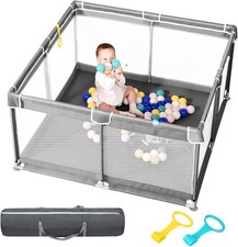 derimkcoa Baby Large Play Pen Babies and Toddlers Safety Baby Fence  (130x130x66