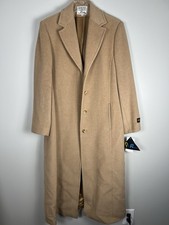 BLASSPORT BY BILL BLASS 100% Camel Hair Cashmere Womens Long Coat Sz 14 VTG NWT