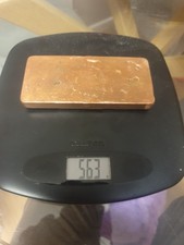 Hand Poured Copper Bar  563 Grams