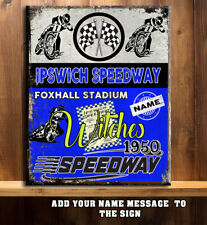 PERSONALISED IPSWICH WITCHES SPEEDWAY FANS RETRO Metal Sign RS356
