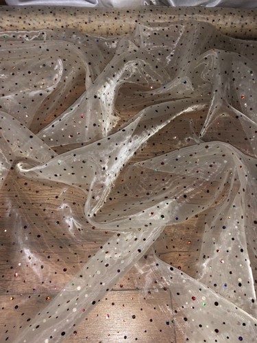 Ivory gold sequin hologram - gold,