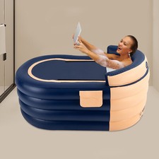Portable Ice Bath Tub PVC Inflatable Hot Bathtub SPA Massage Athletes Outdoors