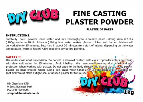 Fine casting plaster powder - fine,