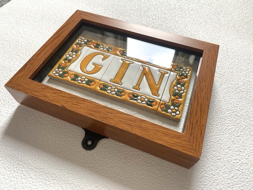 Gin art framed ceramic tile - gin,