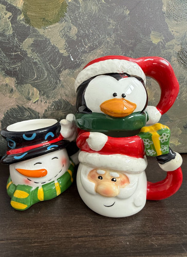 Mini ceramic holiday cups - holiday, 2"