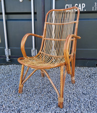 Vintage Bamboo Cane Armchair