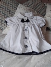 Cute Baby white with blue trim