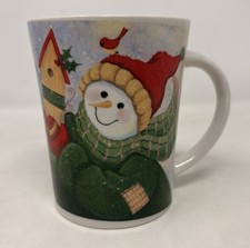 Christmas Happy Snowman Novelty Ceramic Mug Cup (L4) Festive Holidays Premier