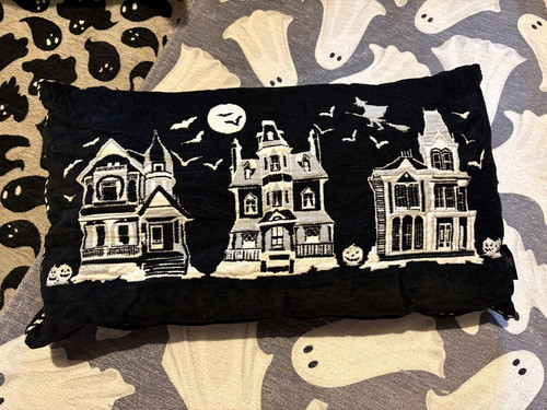 Halloween haunted house - house, black