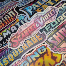 Pokemon Binder Stickers - All Scarlet & Violet - Inc Set Symbol - You Choose