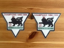 Pair Of 1998-1999 F.A. Premier League Champions Patch Badge Manchester United