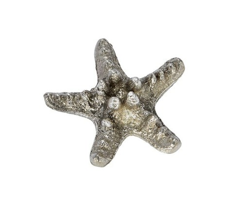 Cast pewter starfish ornament - cast,