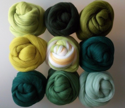 Green family merino - green,