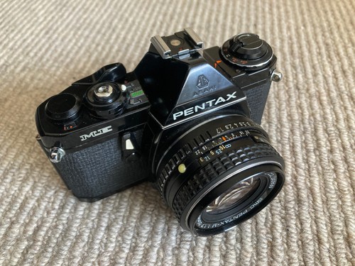 Pentax black 35mm slr - black,