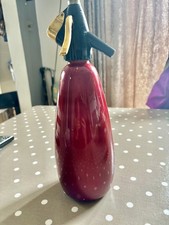 Vintage BOC Soda Siphon Red Sparklets Bottle, Retro 1960s