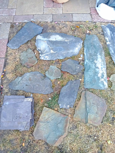 Mixed slate pieces - mixed,