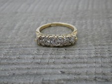 Stunning Victorian Design 18ct Gold 1.70ct Old Cut Diamond Five Stone Ring UK S