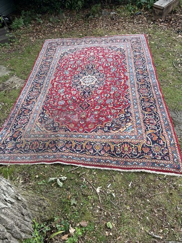 Large vintage handmade rug - vintage,