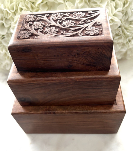 Vintage hand carved flowers - 3,