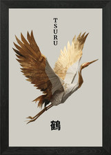 Elegant origami-style crane