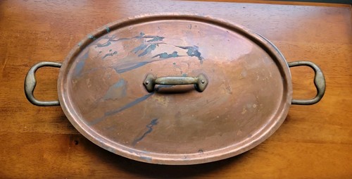 French copper oval pan - oval,