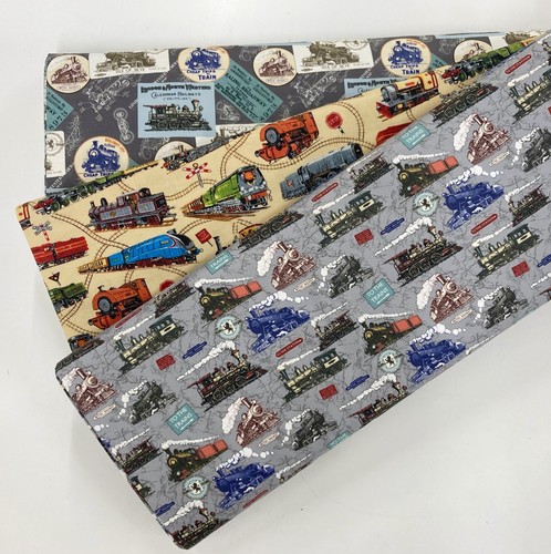 Train fabric quilting - fabric, cotton