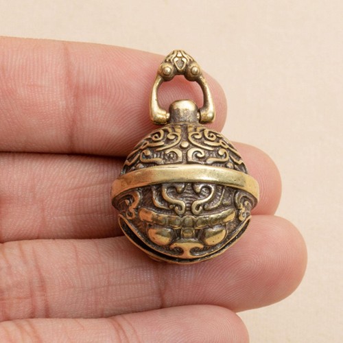 Brass bell pendant - brass, handicraft