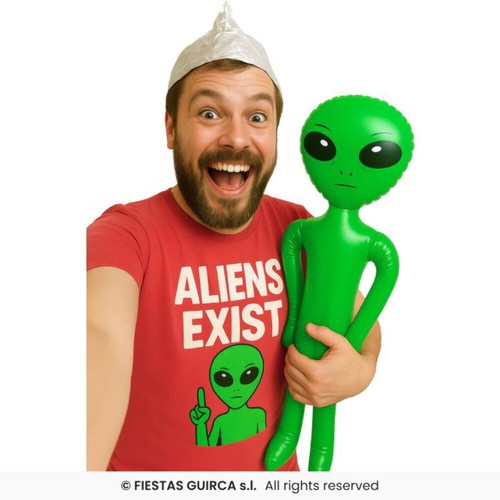 Inflatable green alien - alien, 85cm